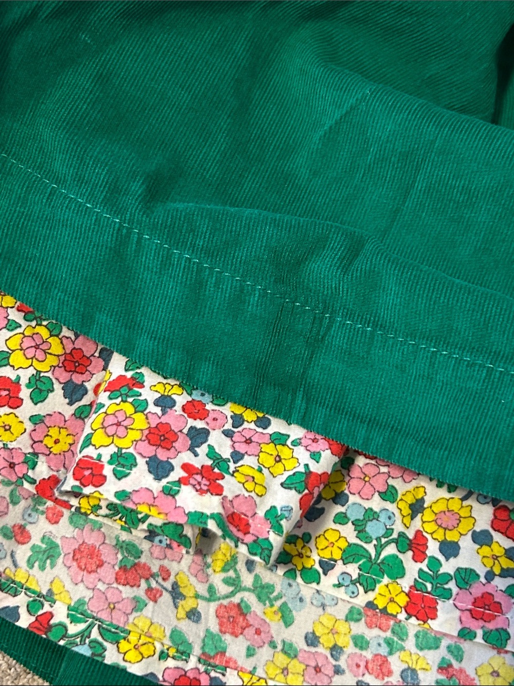 NWT Mini Boden Highland Green Girls' Flared Skirt with Elastic Waist size 11-12Y - Picture 3 of 7
